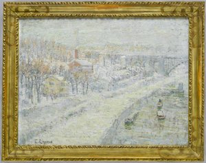 Winterlandschaft - Washington Bridge, c.1907-10 von Ernest Lawson