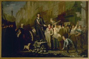 Alphonse Baudin (1811-1851) auf der Barrikade Faubourg Saint-Antoine, 3. Dezember von Ernest Louis Pichio