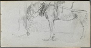 Skizzenbuch, Seite 06: Studie eines Pferdes von Jean Louis Ernest Meissonier