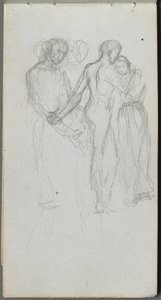 Skizzenbuch, Seite 10: Umarmende Figuren