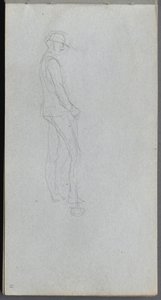 Skizzenbuch, Seite 11: Figur im Profil