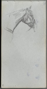 Skizzenbuch, Seite 21: Studie eines Pferdes von Ernest Meissonier
