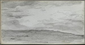 Skizzenbuch, Seite 34: Landschaftsstudie