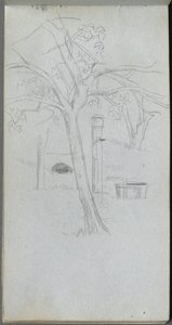 Skizzenbuch, Seite 36: Baumstudie von Jean Louis Ernest Meissonier