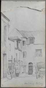 Skizzenbuch, Seite 39: Straßenszene von Ernest Meissonier