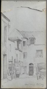 Skizzenbuch, Seite 39: Straßenszene von Jean Louis Ernest Meissonier