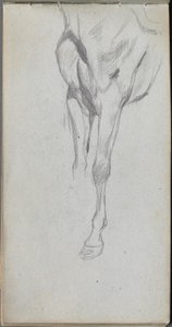 Skizzenbuch, Seite 48: Studie eines Pferdes von Ernest Meissonier