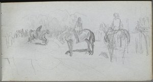 Skizzenbuch, Seite 52: Figurenstudie