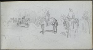 Skizzenbuch, Seite 52: Figurenstudie von Jean Louis Ernest Meissonier