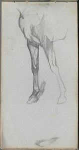 Skizzenbuch, Seite 66: Studie eines Pferdes von Jean Louis Ernest Meissonier