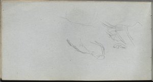 Skizzenbuch, Seite 72: Figurenstudie von Jean Louis Ernest Meissonier