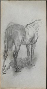 Skizzenbuch, Seite 76: Studie eines Pferdes von Jean Louis Ernest Meissonier