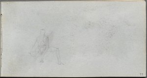 Skizzenbuch, Seite 77: Figurenstudie von Jean Louis Ernest Meissonier