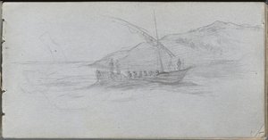 Skizzenbuch, Seite 88: Seestück und Figur von Ernest Meissonier