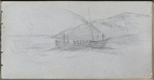 Skizzenbuch, Seite 88: Meereslandschaft und Figur von Jean Louis Ernest Meissonier