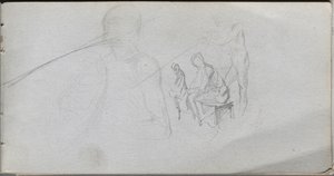 Skizzenbuch, Seite 98: Figurenstudie von Jean Louis Ernest Meissonier
