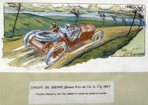 Circuit de Dieppe (A.C.F Grand Prix) von Ernest Montaut