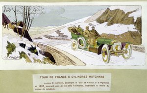 Rennen: Tour de France 1907 - Zeichnung von Ernest Montaut (1878-1909) von Ernest Montaut