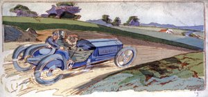 Der Brasier de Thery führt im Gordon Bennett Automobilpokal von Ernest Montaut