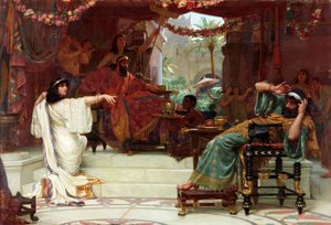 Esther beschuldigt Haman vor König Ahasverus von Ernest Normand