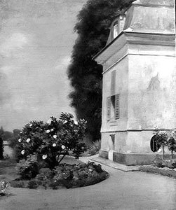 Der Garten und das Haus in Queue-en-Brie von Ernest Rouart