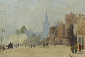 Broadgate Coventry nach dem Angriff, November 1940