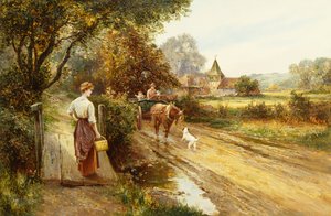 Eine Begegnung auf der Straße, ca. 1900