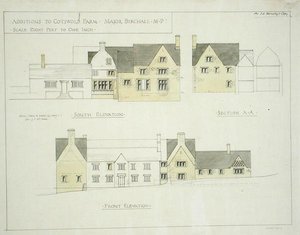 Erweiterung der Cotswold Farm, Gloucestershire von Ernest William Gimson