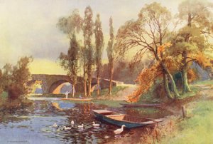 Themse: Chertsey-Brücke von Ernest William Haslehust