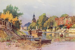Fluss Themse: Sunbury von Ernest William Haslehust