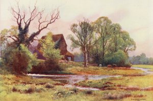 Fluss Themse: Upper Somerford Mill von Ernest William Haslehust