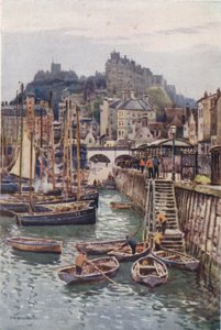 Der Fischereihafen, Folkestone von Ernest William Haslehust