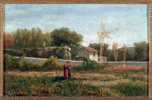 Landschaft auf dem Land, Italien von Ernesto Rayper