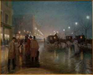 Hamburg, Der Jungfernstieg am Abend