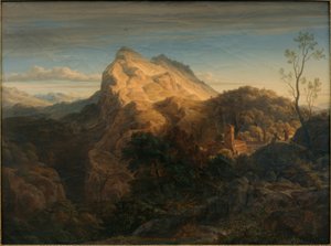 Abendliche Landschaft bei Olevano von Ernst Fries