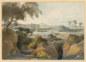 Italienische Küstenlandschaft von Ernst Fries