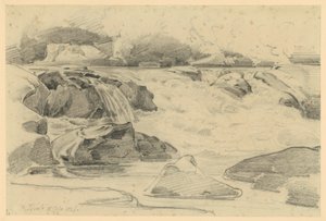 Wasserfall bei Tivoli von Ernst Fries