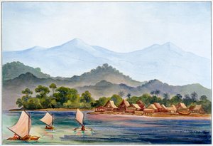 Dorf, Sumatra, Indonesien
