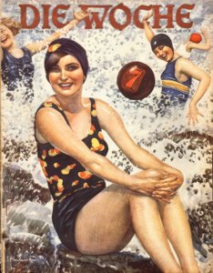 Junge Frauen in den Wellen