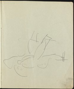 Tänzer und Darsteller Seite aus einem Skizzenbuch, um 1911 von Ernst Ludwig Kirchner