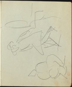 Tänzer und Darsteller Seite aus einem Skizzenbuch von Ernst Ludwig Kirchner
