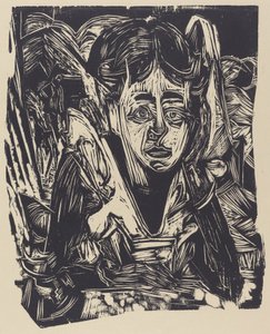 Mädchen träumend, 1918