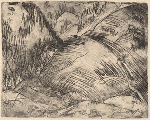 Berghang mit Ziegen, 1920