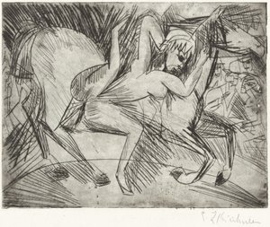 Akrobat auf einem Pferd von Ernst Ludwig Kirchner