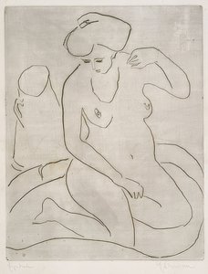 Akt in Tub mit Halskette von Ernst Ludwig Kirchner