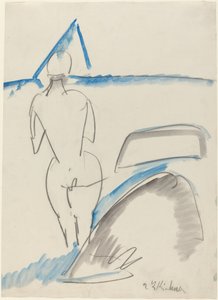 Badender am Strand von Ernst Ludwig Kirchner