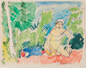 Badende am See, ca. 1907 (Aquarell über Bleistift auf Papier) von Ernst Ludwig Kirchner
