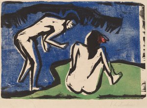 Badendes Paar von Ernst Ludwig Kirchner
