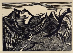Berglandschaft mit Alp von Ernst Ludwig Kirchner