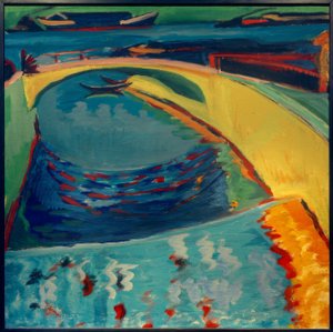 Brücke an der Prießnitzmündung von Ernst Ludwig Kirchner